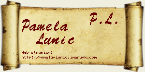 Pamela Lunić vizit kartica